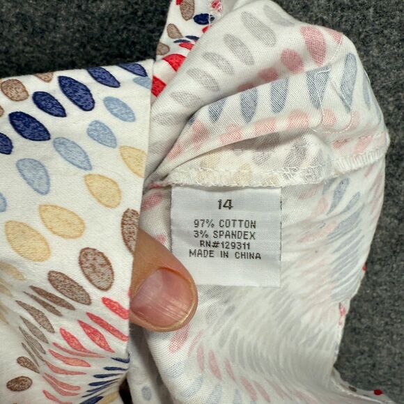 Zoda Dress Women 14 White Striped Sheath Midi Zipper Sleeveless V-Neck Cotton - Picture 6 of 7